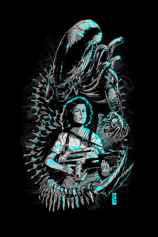 Alien Black Mother Ripley poster art
