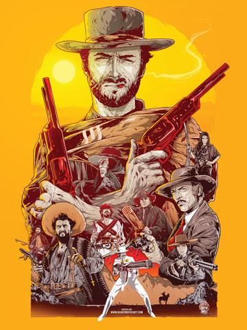 Spaghetti Western theme alternative poster art